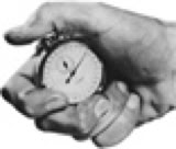 hand with stopwatch